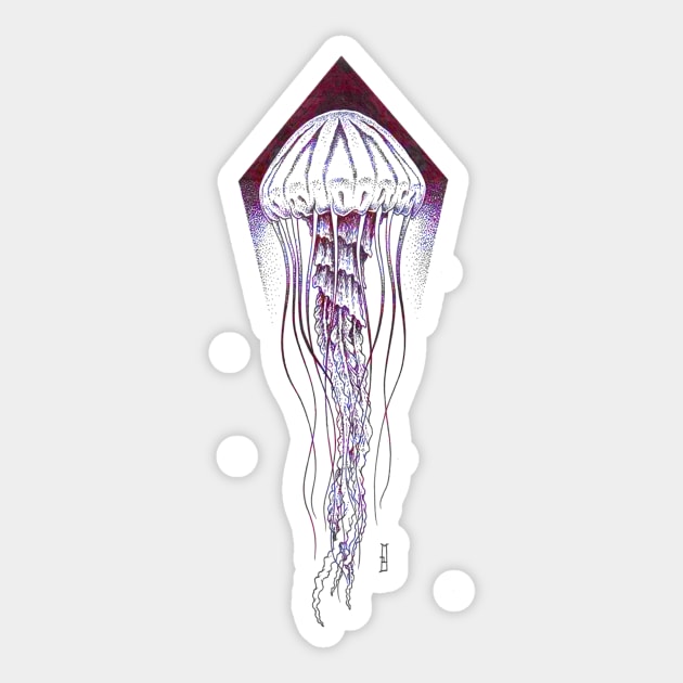 Patterned Jellyfish Design Sticker by StylishTayla